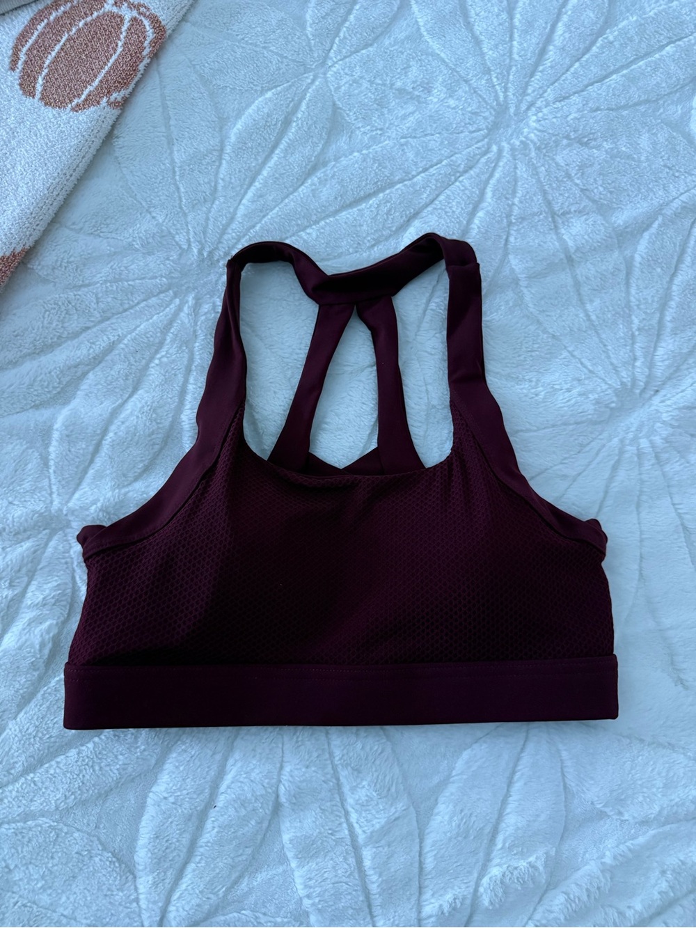 Women's Burgundy Sports Bra - Comfortable Support